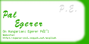 pal egerer business card